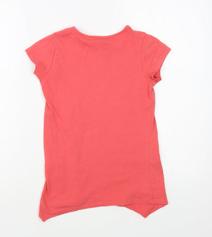Trybeyond Girls Pink  Cotton Pullover T-Shirt Size 9-10 Years Crew Neck Pullover