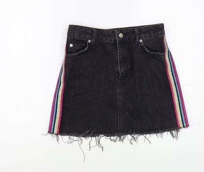 Womens UK Size 8 Topshop Mini Denim Skirt