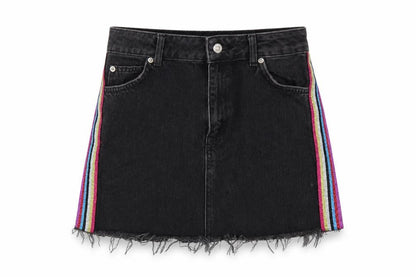 Womens UK Size 8 Topshop Mini Denim Skirt