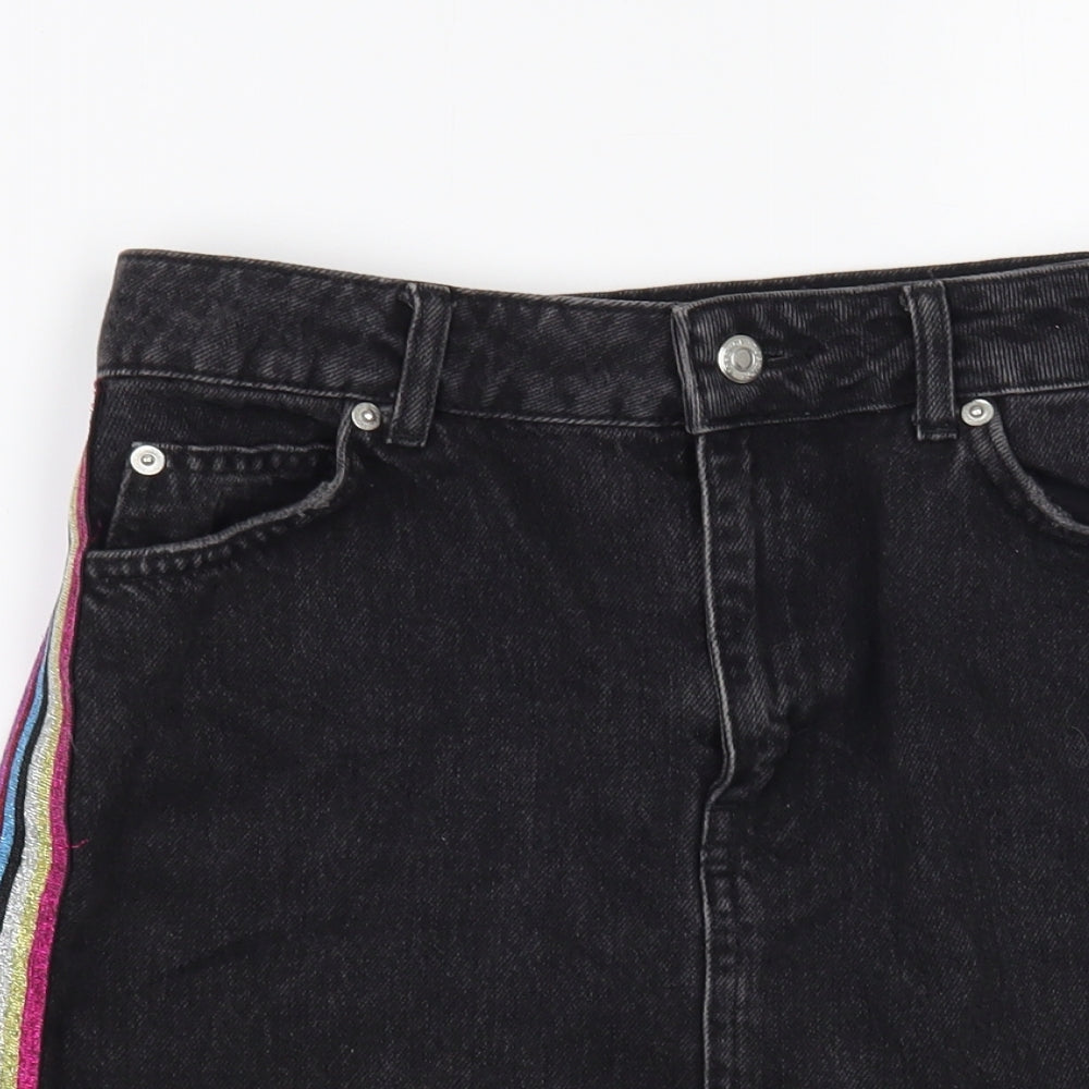 Womens UK Size 8 Topshop Mini Denim Skirt