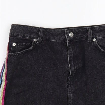 Womens UK Size 8 Topshop Mini Denim Skirt