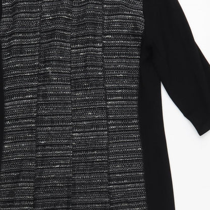 Gerry Weber Womens Black  Viscose Shift  Size 12  Boat Neck Zip