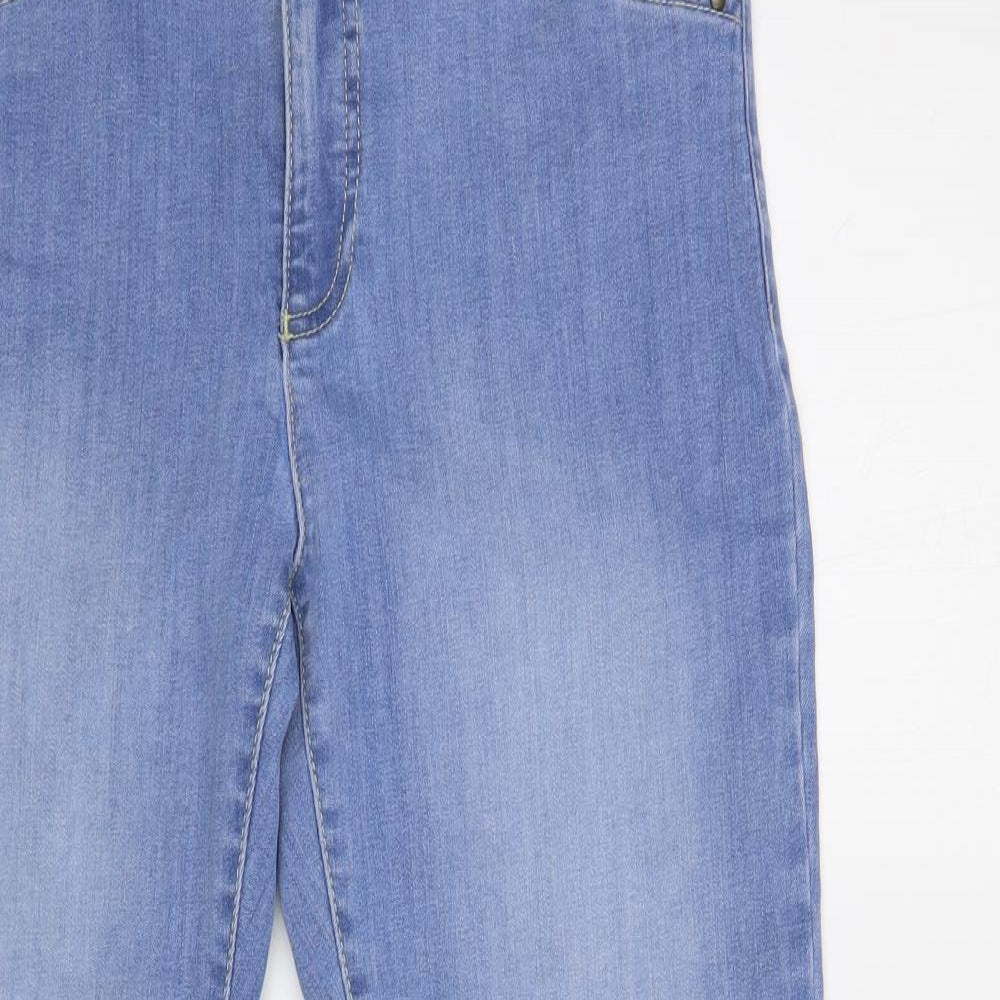 No 2moro Womens Blue  Cotton Cropped Jeans Size 30 in L26 in Regular Button