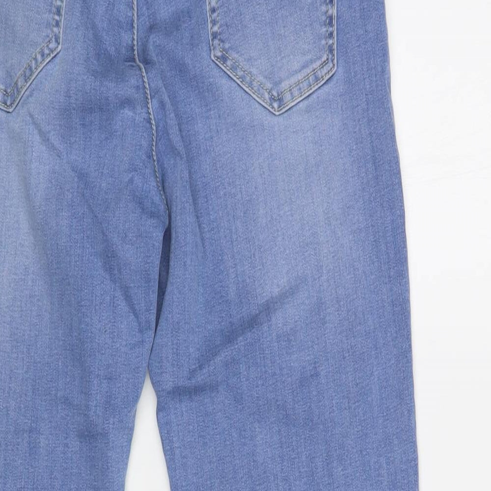 No 2moro Womens Blue  Cotton Cropped Jeans Size 30 in L26 in Regular Button