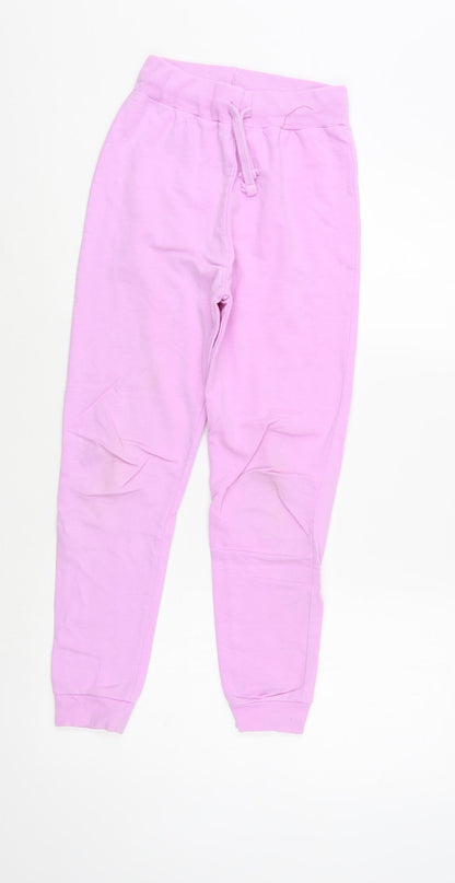 Studio  Girls Purple  Cotton Jogger Trousers Size 9 Years  Regular Drawstring