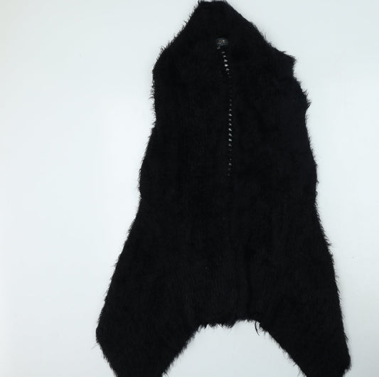 Apricot Womens Black V-Neck  Acrylic Cardigan Jumper Size M