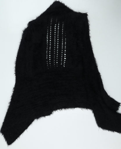 Apricot Womens Black V-Neck  Acrylic Cardigan Jumper Size M