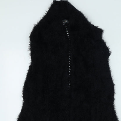 Apricot Womens Black V-Neck  Acrylic Cardigan Jumper Size M