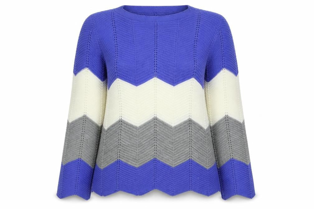 Womens UK Size S CHIC Multicoloured Pullover Jumper