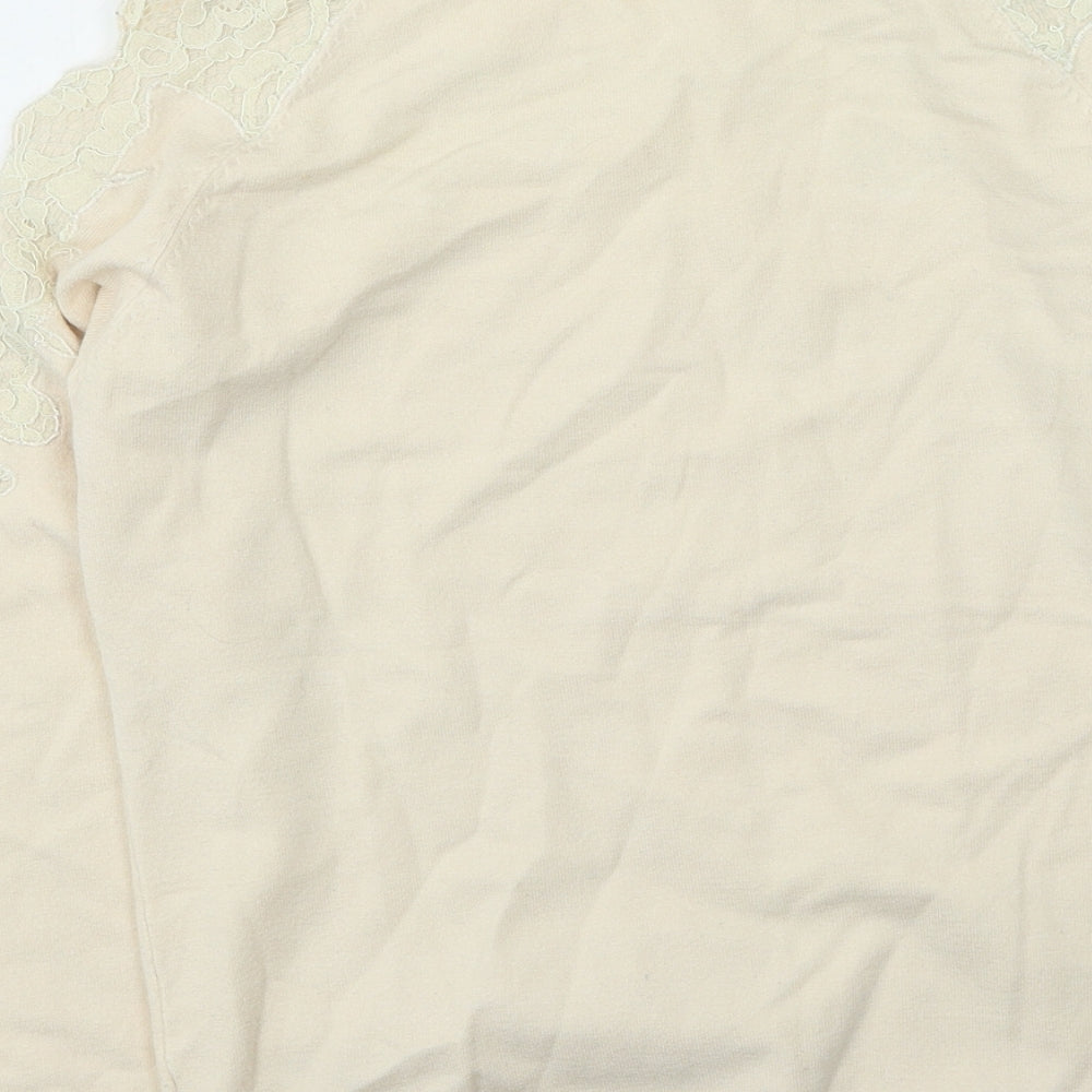 Womens UK Size 6 Topshop Beige Pullover Jumper