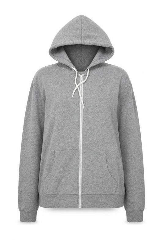 ASOS Womens Grey Round Neck  Cotton Full Zip Jumper Size S