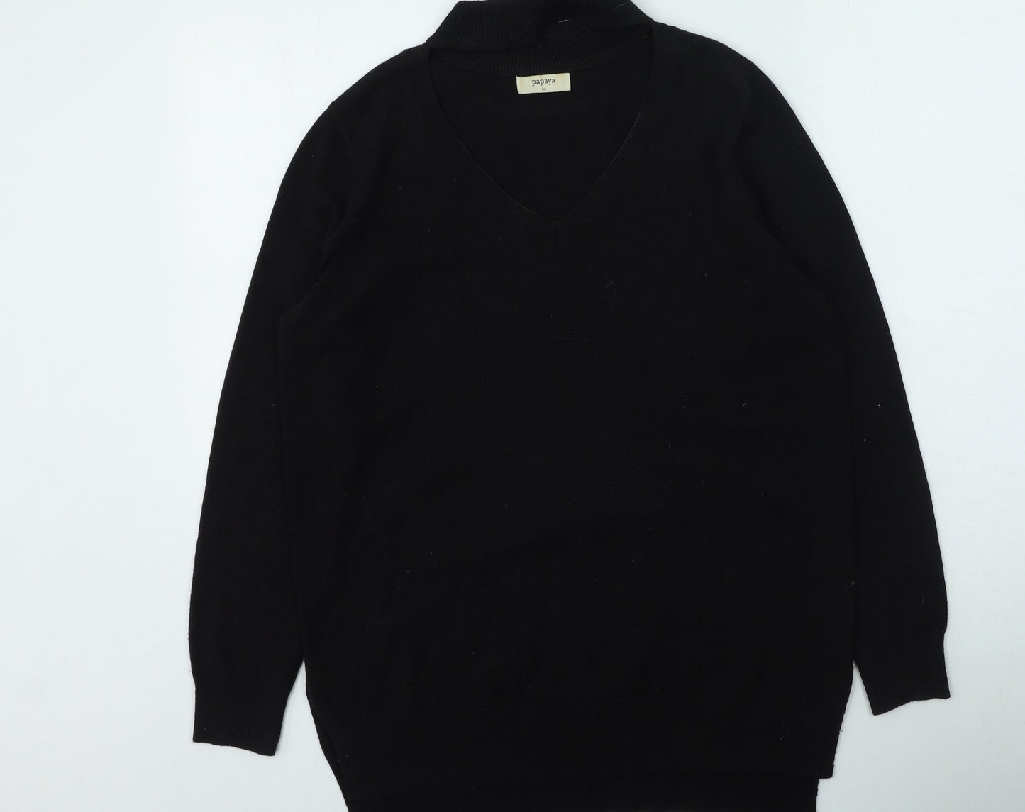 Womens UK Size M Papaya Black Pullover Jumper