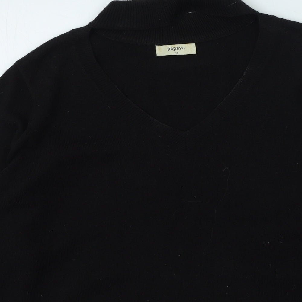 Womens UK Size M Papaya Black Pullover Jumper