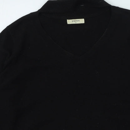 Womens UK Size M Papaya Black Pullover Jumper