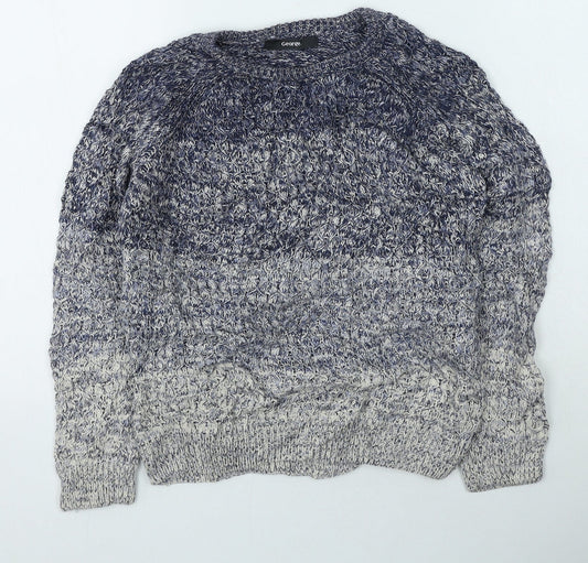 George  Boys Blue Round Neck  Acrylic Pullover Jumper Size M