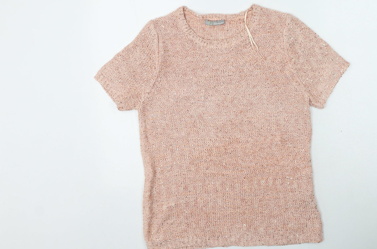 Womens UK Size 14 Marks and Spencer Pink Pullover Jumper