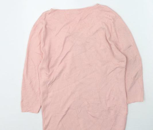 Womens UK Size M Bonmarché Pink Pullover Jumper