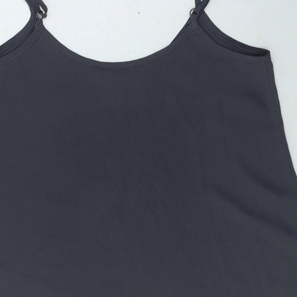 F&F Womens Grey  Polyester Camisole Tank Size 8 Scoop Neck