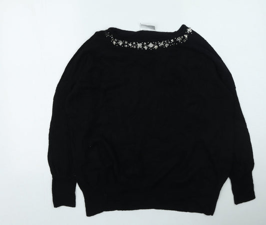 Womens UK Size L Wallis Black Pullover Jumper