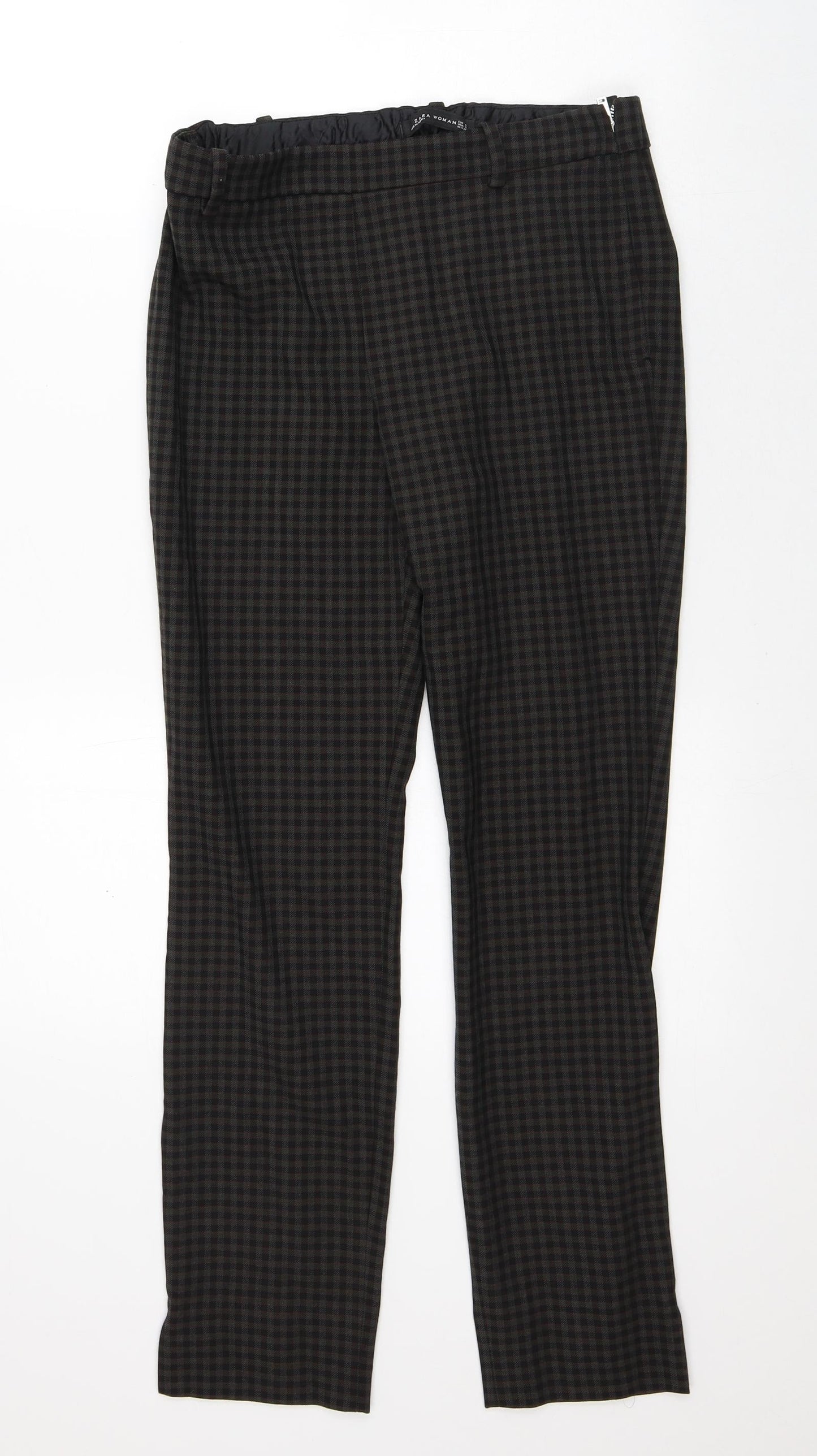 Womens UK Size S Zara Regular Fit  Brown Trousers