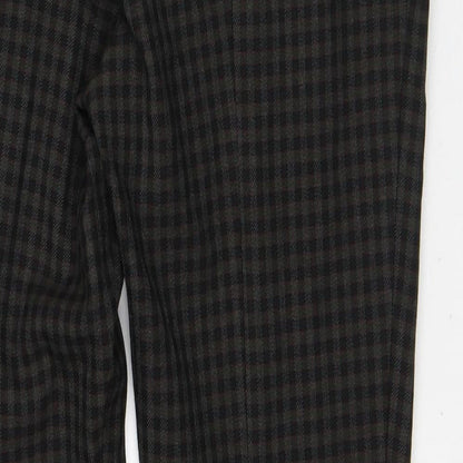 Womens UK Size S Zara Regular Fit  Brown Trousers