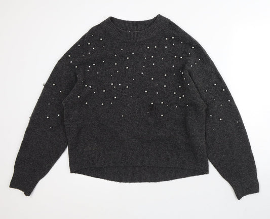 Womens UK Size S H&M Grey Pullover Jumper