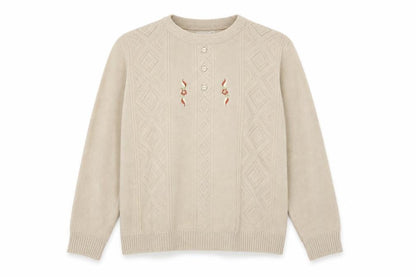 MerryGold Womens Beige Crew Neck  Acrylic Pullover Jumper Size S