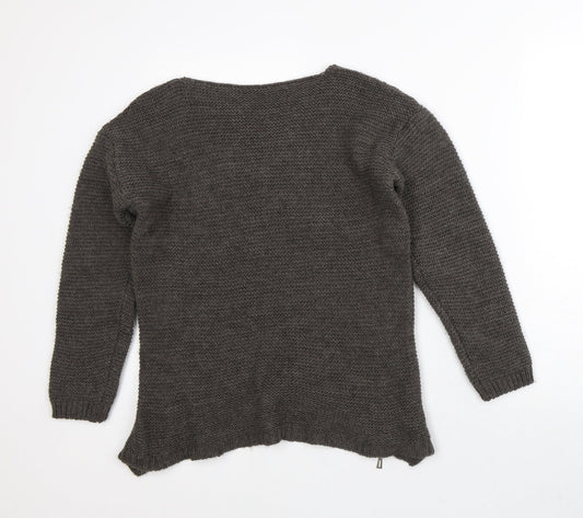 Womens UK Size S Preworn Brown Pullover Jumper