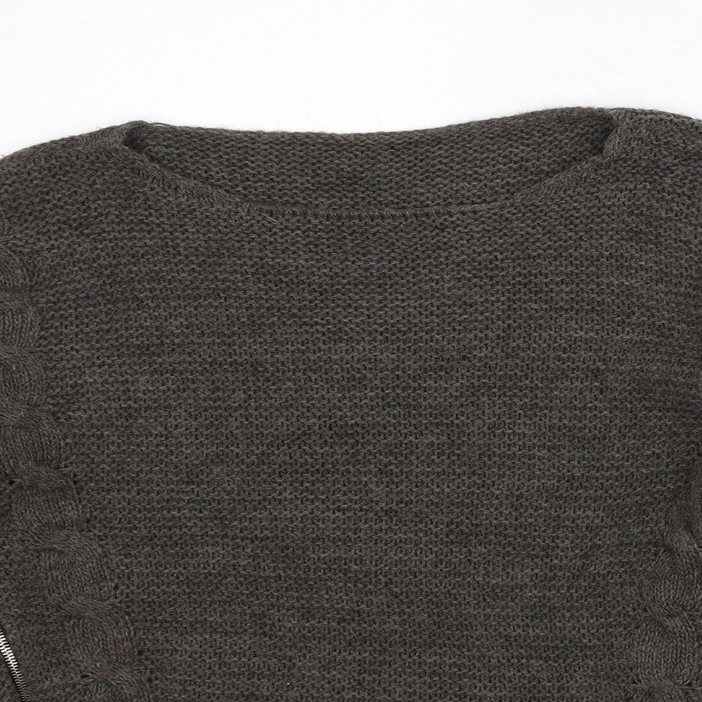 Womens UK Size S Preworn Brown Pullover Jumper