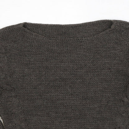 Womens UK Size S Preworn Brown Pullover Jumper