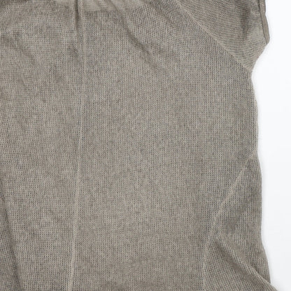 Womens UK Size L Preworn Brown Tunic T-Shirt