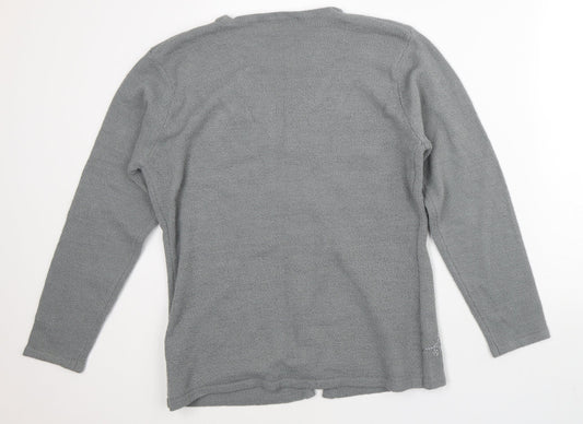 Womens UK Size M Bonmarché Grey Cardigan Jumper