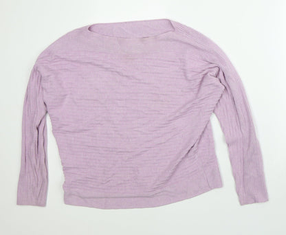 Womens UK Size L Preworn Purple Pullover Jumper