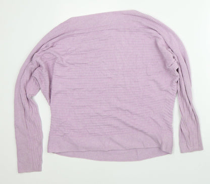 Womens UK Size L Preworn Purple Pullover Jumper
