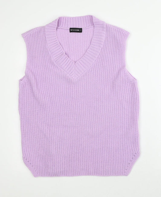 Womens UK Size S PRETTYLITTLETHING Pink Vest Jumper