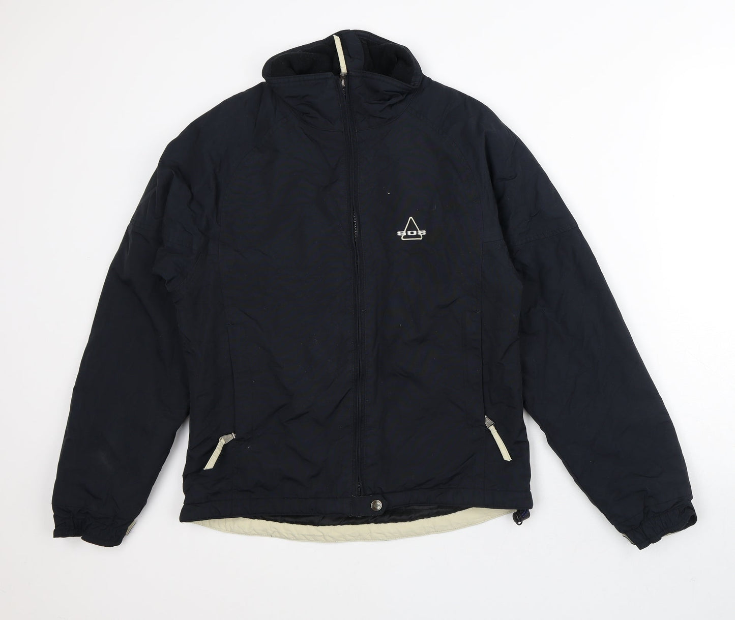Mens UK Size S SOS Black Quilted Coat