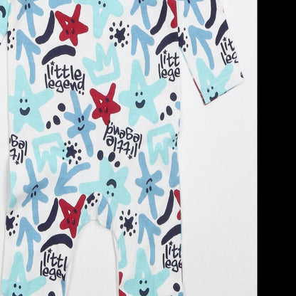 Studio Boys White Solid Cotton Cami One Piece Size 9-12 Months  Button - Little Legend