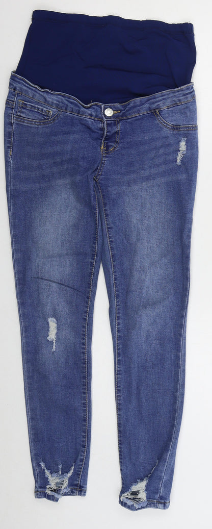 Womens UK Size M SheIn Regular Fit Skinny Black Jeans