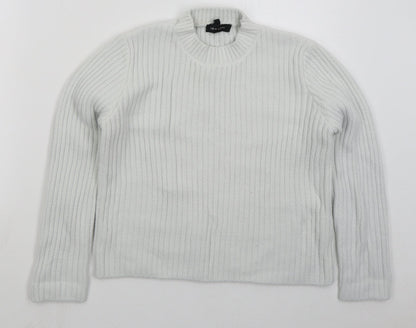 Womens UK Size 10 New Look White Pullover Jumper