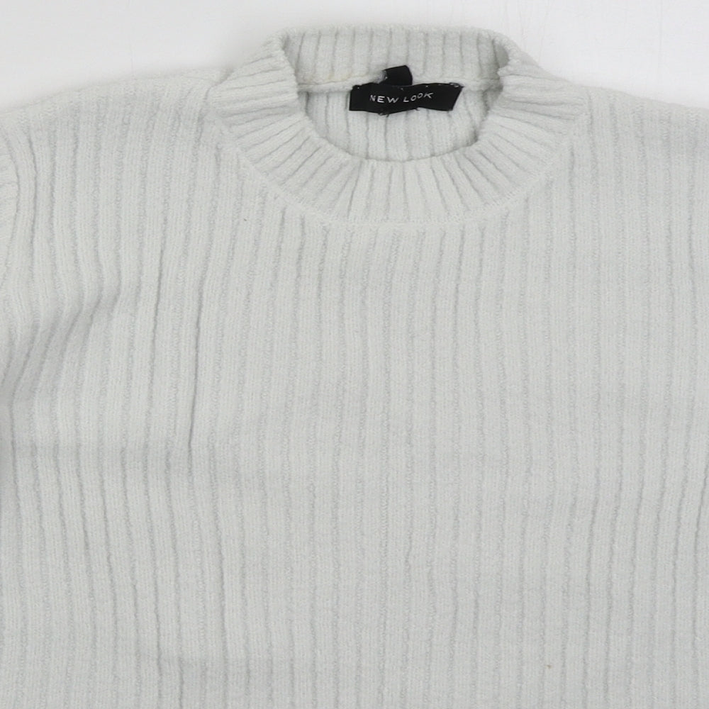 Womens UK Size 10 New Look White Pullover Jumper