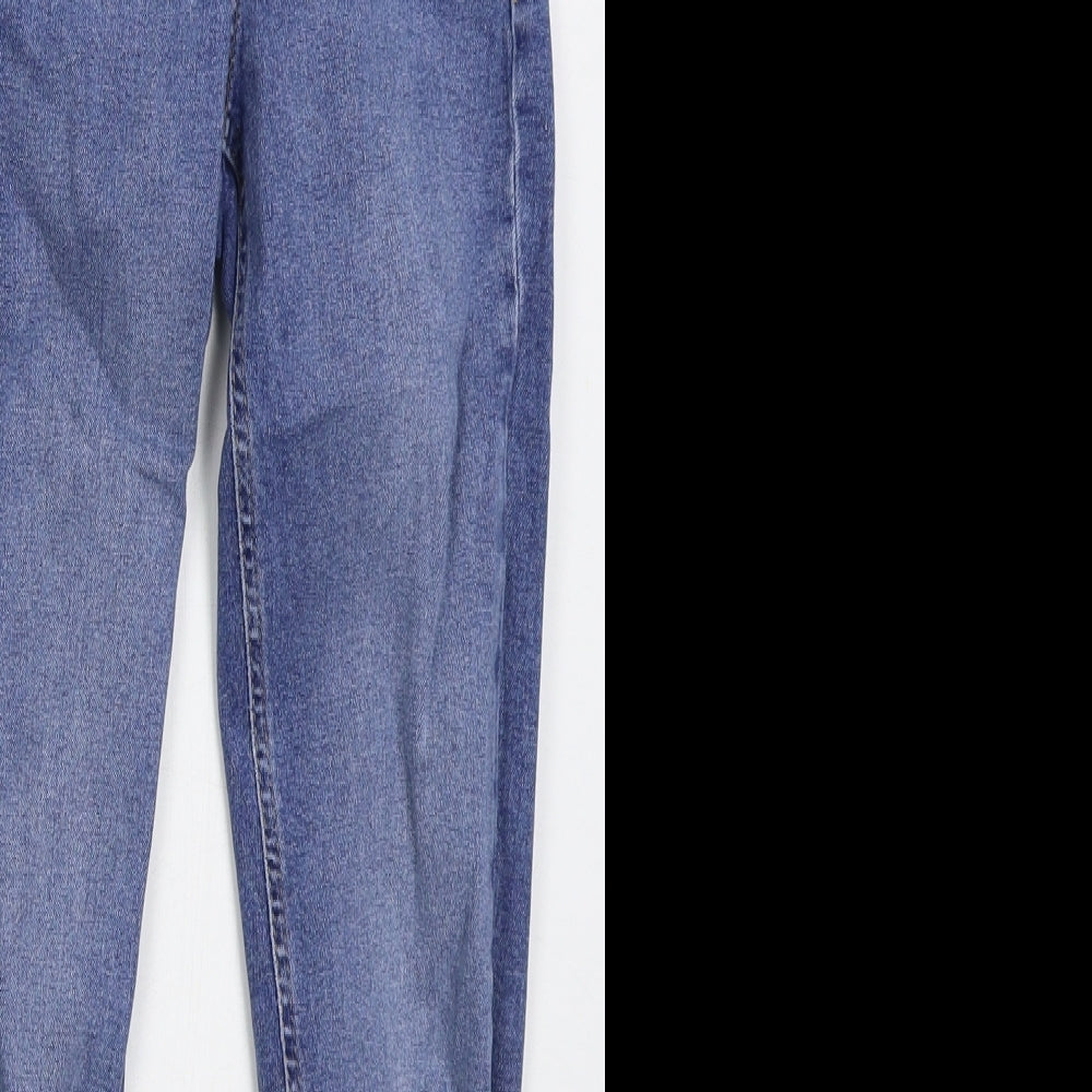 Topshop Womens Blue  Cotton Skinny Jeans Size 26 in L22 in Regular Button