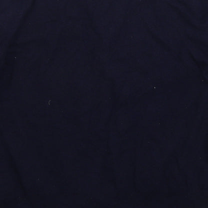Hepburn Womens Blue Crew Neck  Viscose Cardigan Jumper Size M
