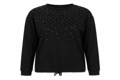 F&F Womens Black  Viscose Pullover Sweatshirt Size 12  Pullover