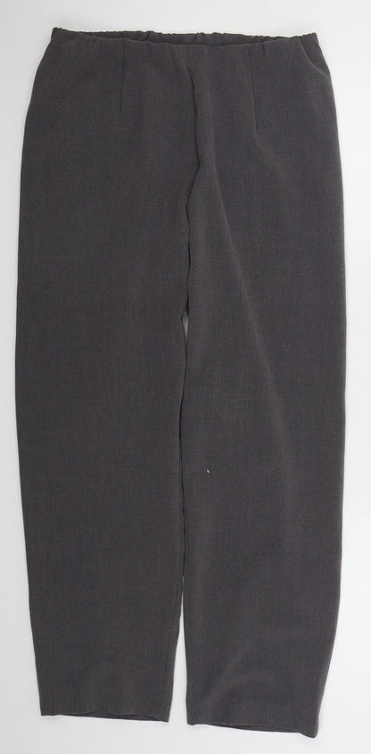 Classics Womens Grey  Polyester Trousers  Size 14 L27 in Regular