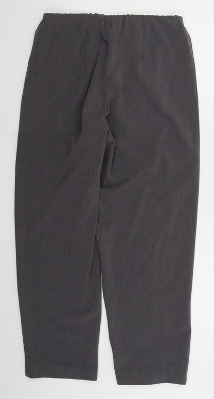 Classics Womens Grey  Polyester Trousers  Size 14 L27 in Regular
