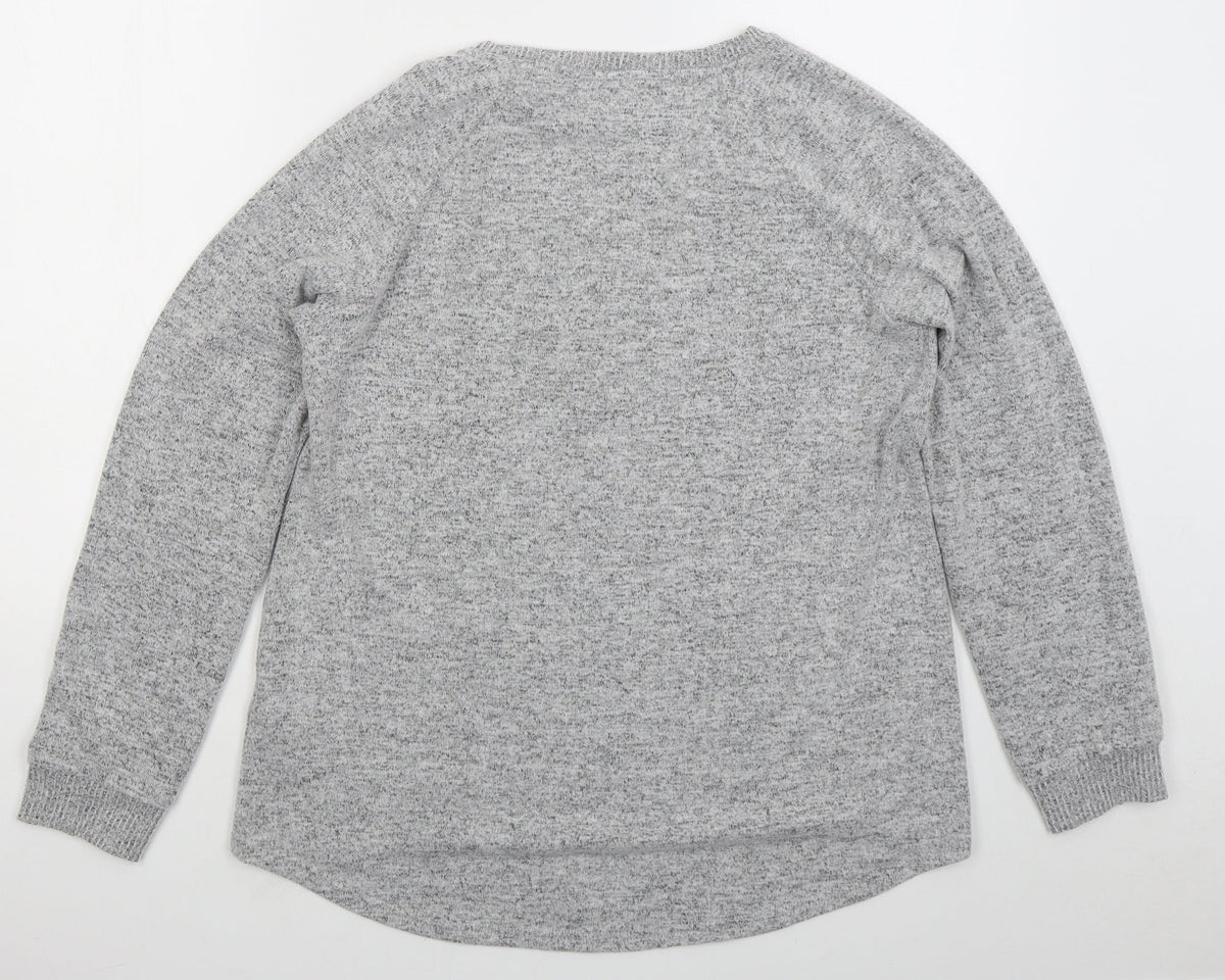 Primark Womens Grey  Viscose Pullover Sweatshirt Size 10  Pullover