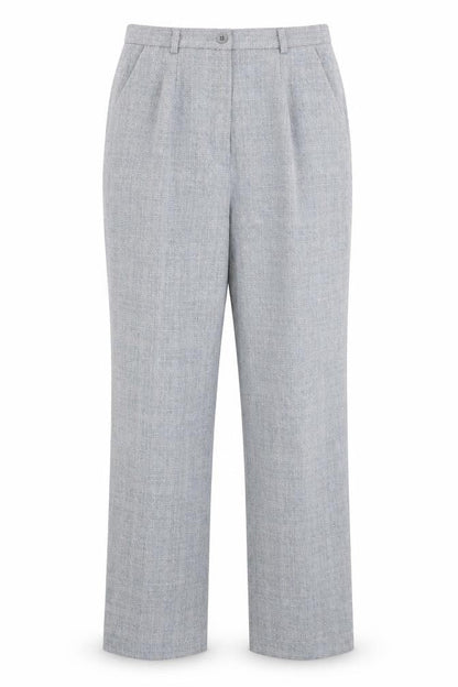 Cotswold Womens Blue Check Polyester Trousers  Size 12 L29 in Regular Button