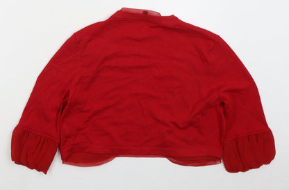 Coast Womens Red V-Neck  Viscose Cardigan Jumper Size M