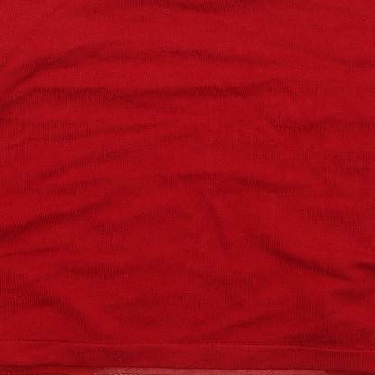 Coast Womens Red V-Neck  Viscose Cardigan Jumper Size M