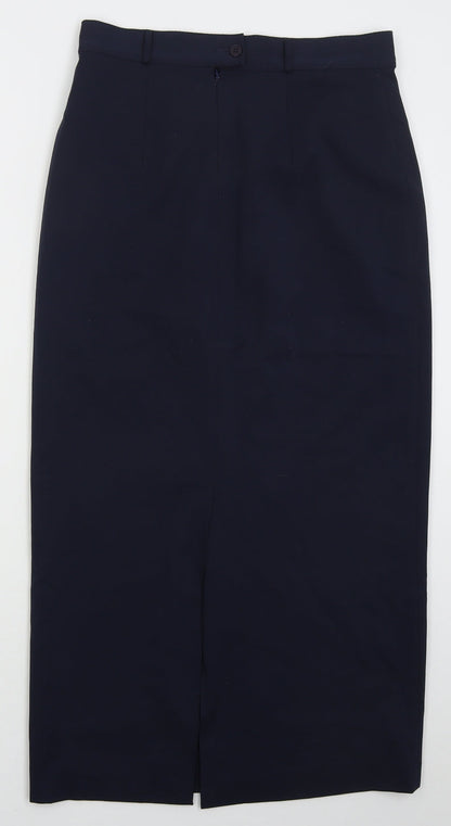 Lakeland Womens Blue  Polyester Straight & Pencil Skirt Size 12   Button